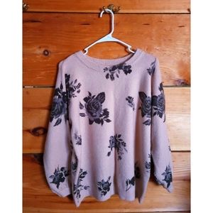 Chelsea & Theodore Pink Floral Sweater